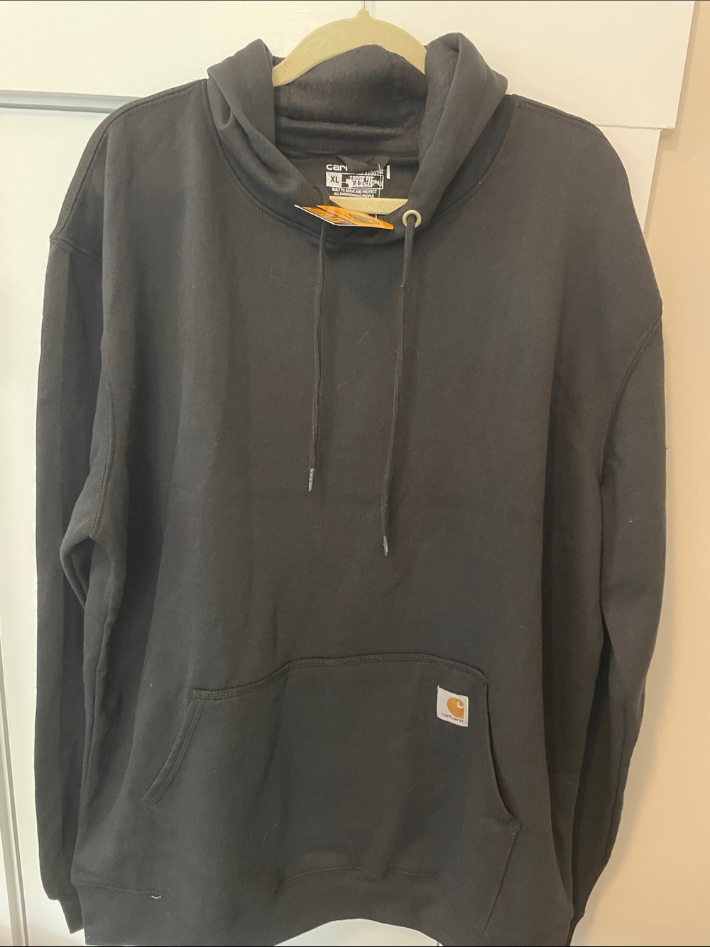 Carhartt Men's Black Pullover Hoodie with Kangaroo Pocket XL New with tags